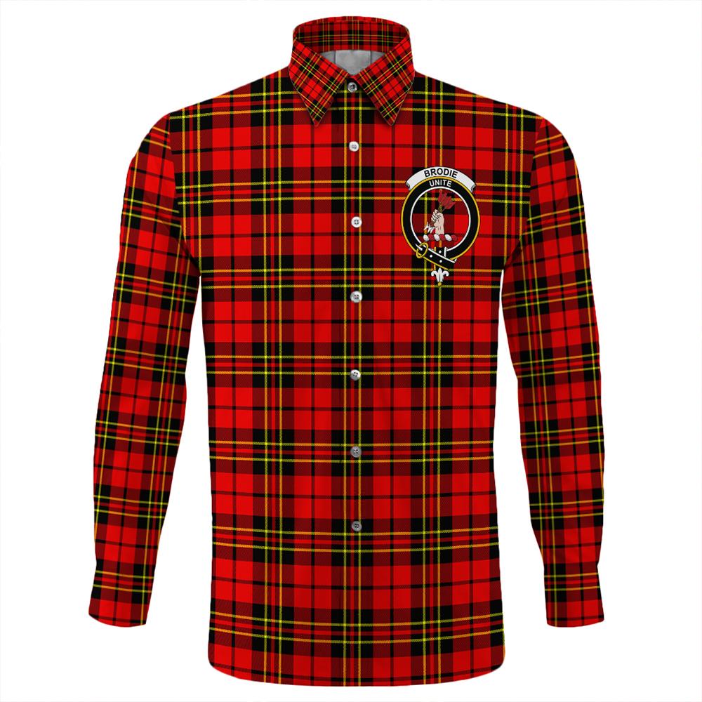 Brodie Modern Tartan Classic Crest Long Sleeve Button Shirt