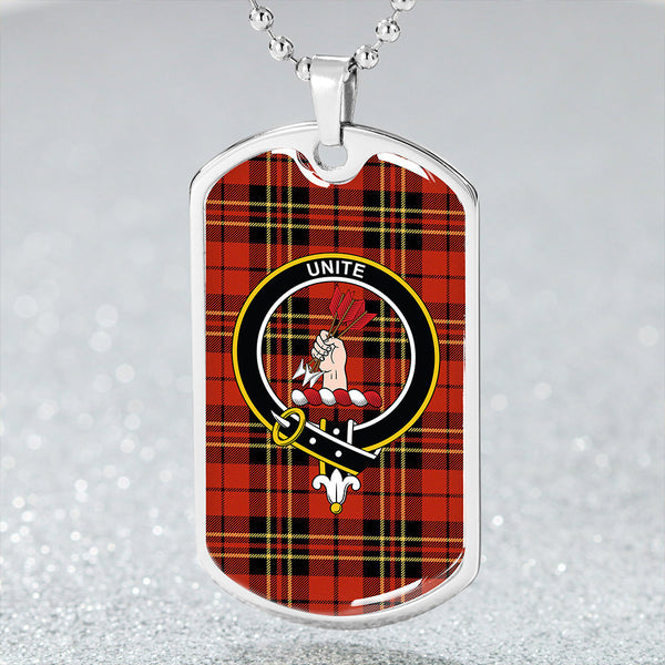 Brodie Red Ancient Clan Badge Classic Tartan Dog Tag Necklace