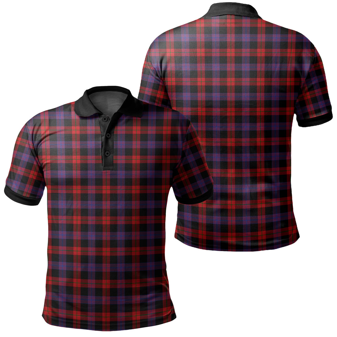 Brown Modern Tartan Classic Polo Shirt Black Neck 2 Style