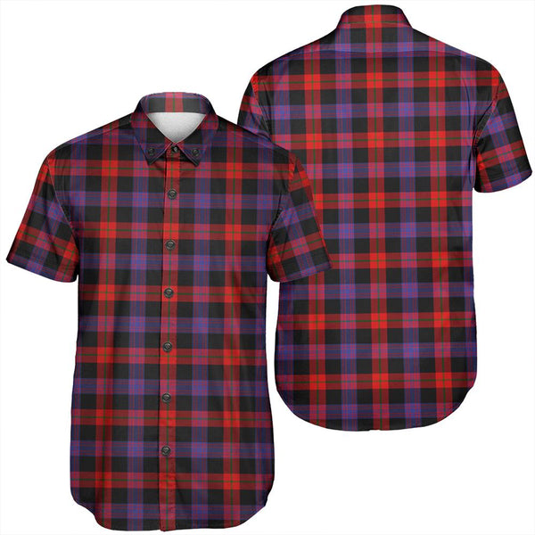 Brown Modern Tartan Classic Short Sleeve Shirt