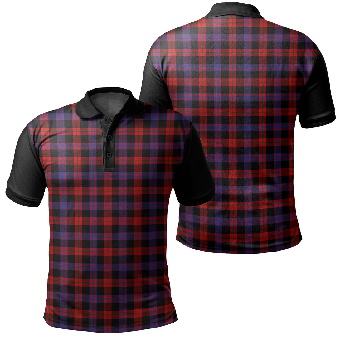 Brown Modern Tartan Classic Polo Shirt Black Neck 1 Style