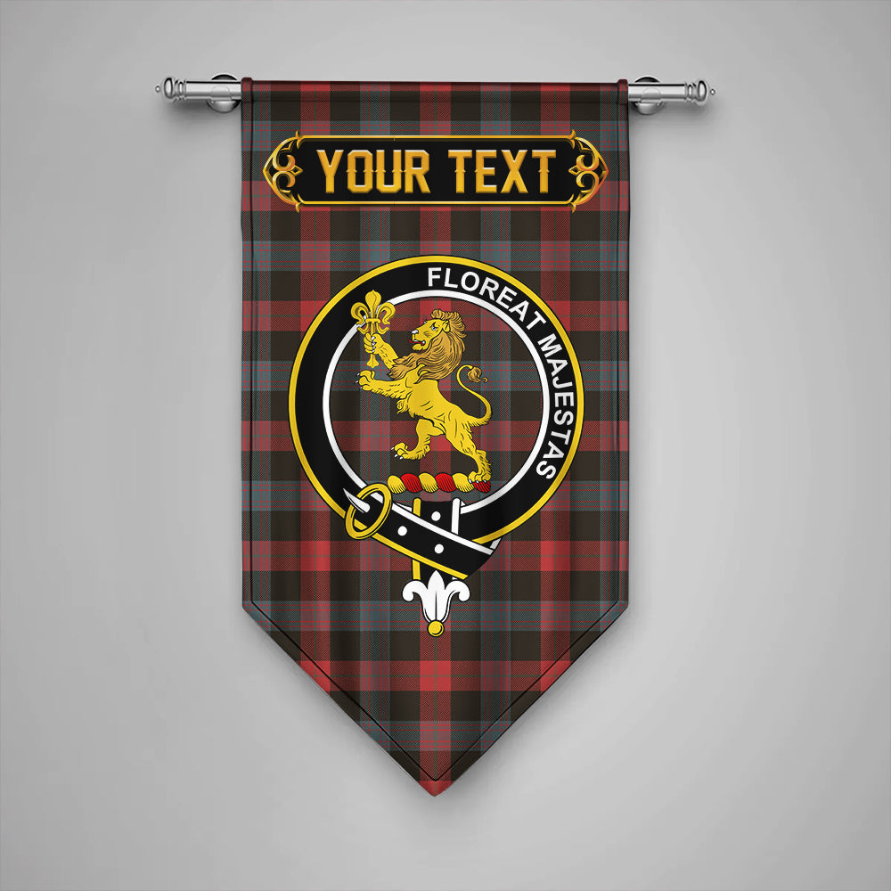 Brown (Broun) Weathered Clan Badge Tartan Gonfalon Personalize