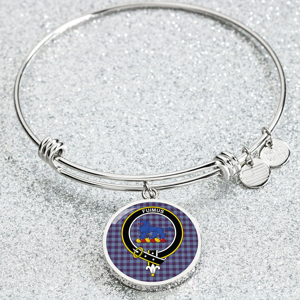 Bruce 1985 Weathered Clan Badge Tartan Classic Circle Bangle