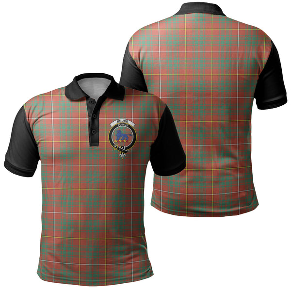 Bruce Ancient Tartan Crest Polo Shirt Black Neck 1 Style