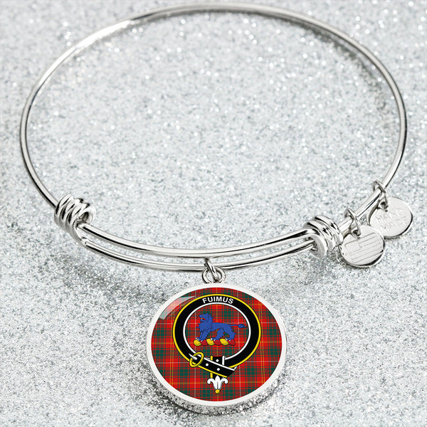 Bruce Modern Clan Badge Tartan Classic Circle Bangle