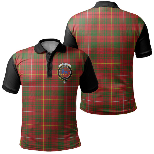 Bruce Modern Tartan Crest Polo Shirt Black Neck 1 Style