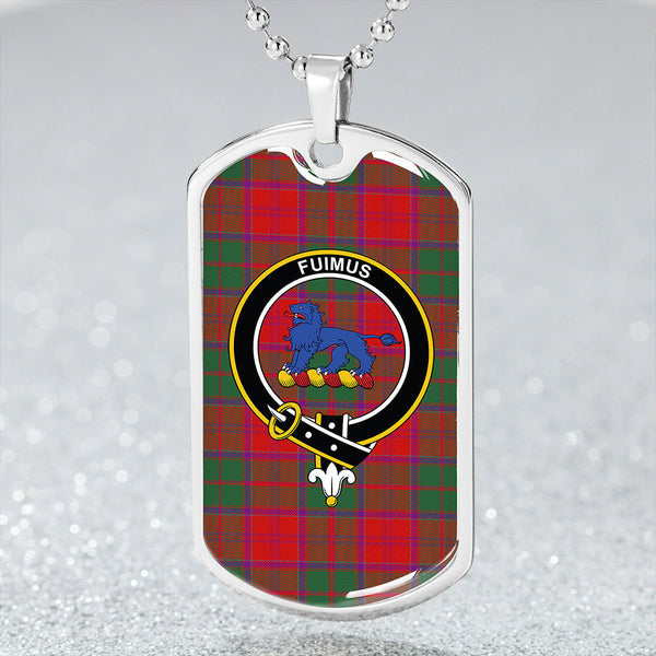 Bruce New Modern Clan Badge Classic Tartan Dog Tag Necklace