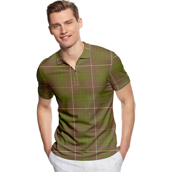 Bruce Special #2 Modern Tartan Classic Lapel Zip Short Sleeve Polo