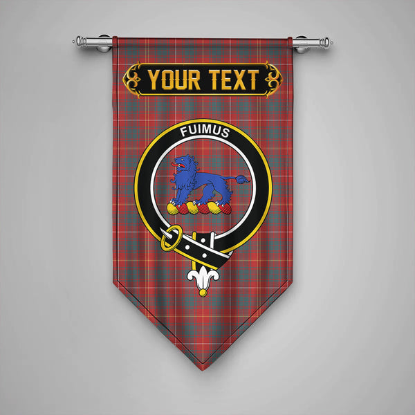 Bruce Weathered Clan Badge Tartan Gonfalon Personalize