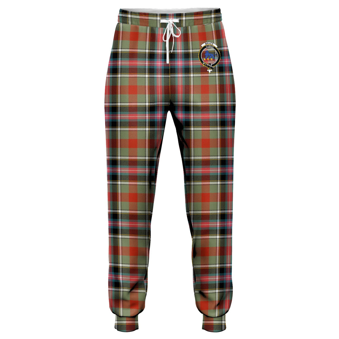 Bruce of Kinnaird Ancient Clan Badge Tartan Jogger Pants