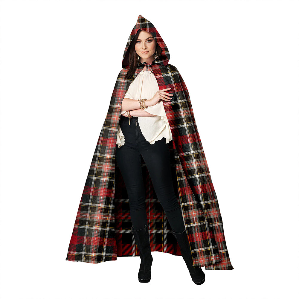 Bruce of Kinnaird Weathered Clan Badge Tartan Hooded Cloak