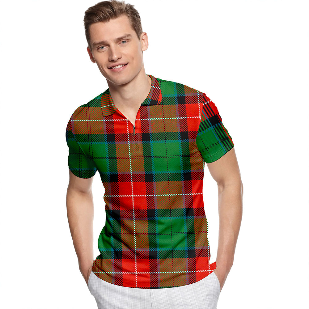 Bryant #2 Ancient Tartan Classic Lapel Zip Short Sleeve Polo