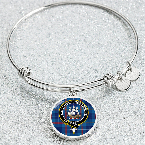 Bryson 1988 Modern Clan Badge Tartan Classic Circle Bangle