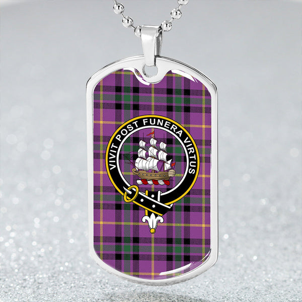 Bryson 2000 Ancient Clan Badge Classic Tartan Dog Tag Necklace