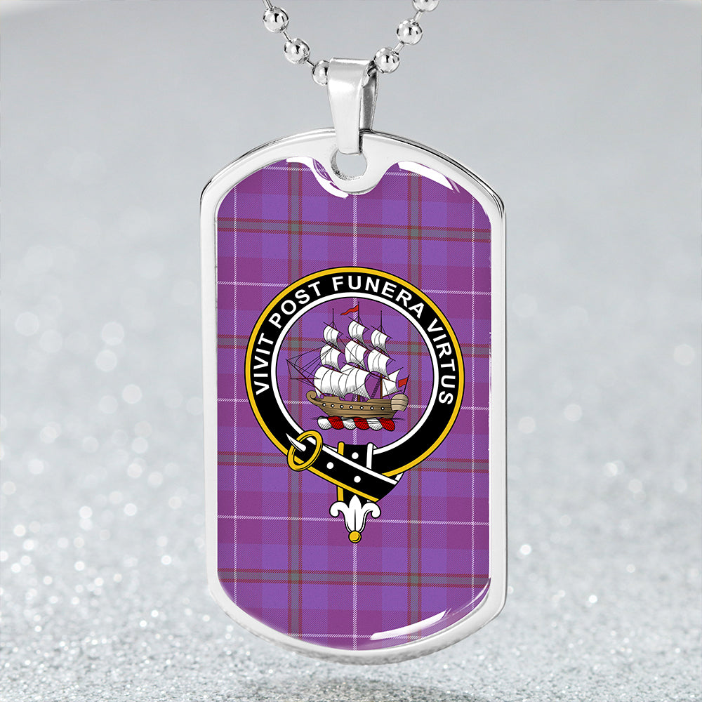 Bryson Ancient Clan Badge Classic Tartan Dog Tag Necklace