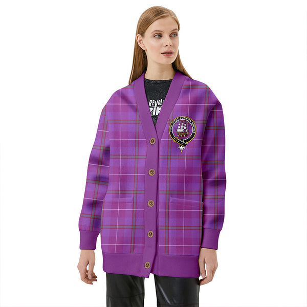 Bryson Ancient Clan Badge Tartan V-neck Cardigan