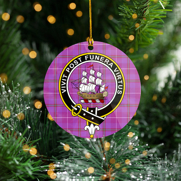 Bryson Ancient Clan Badge Tartan Plastic Christmas Ornaments