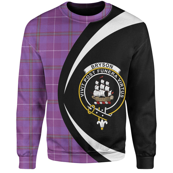 Bryson Ancient Clan Badge Tartan Sweatshirt Circle Style Personalized