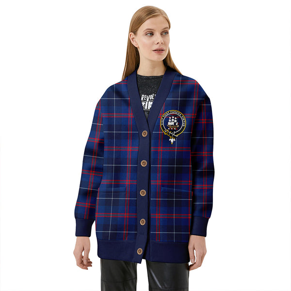 Bryson Modern Clan Badge Tartan V-neck Cardigan