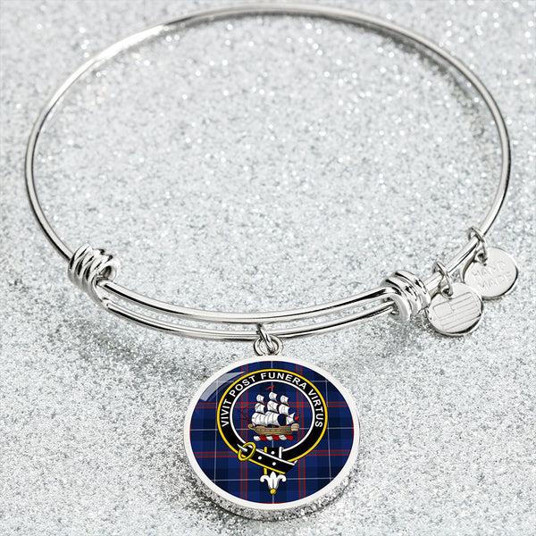 Bryson Modern Clan Badge Tartan Classic Circle Bangle