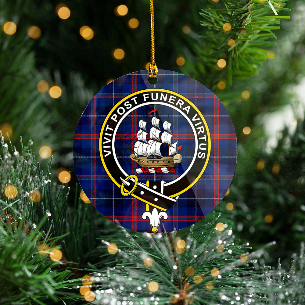 Bryson Modern Clan Badge Tartan Plastic Christmas Ornaments