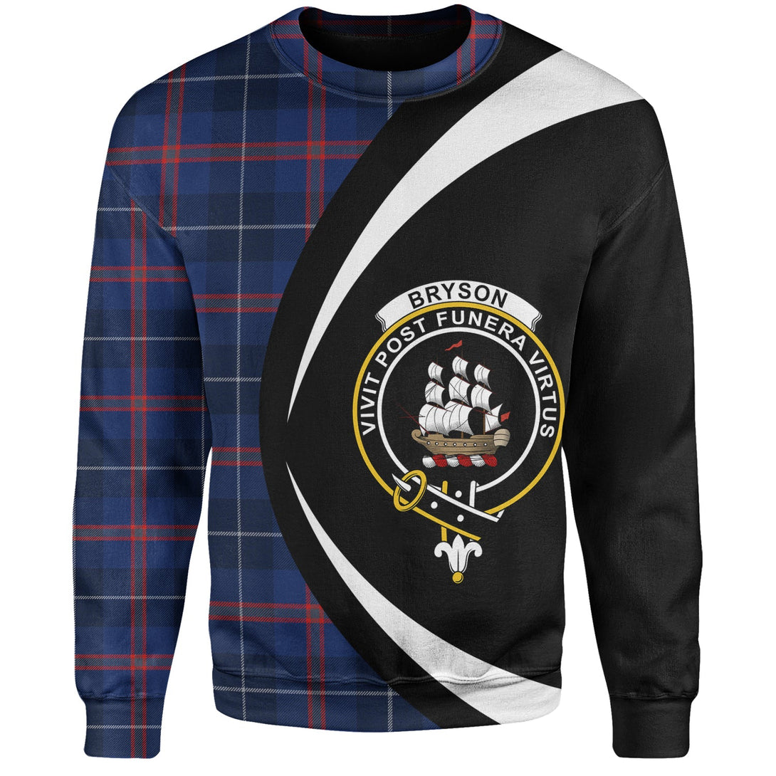 Bryson Modern Clan Badge Tartan Sweatshirt Circle Style Personalized