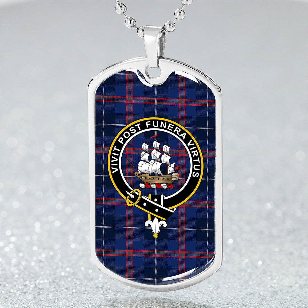 Bryson Modern Clan Badge Classic Tartan Dog Tag Necklace