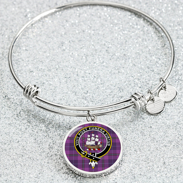 Bryson Weathered Clan Badge Tartan Classic Circle Bangle