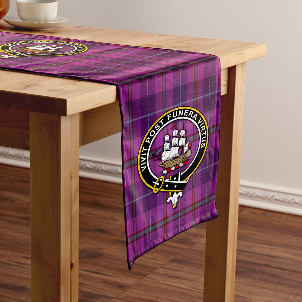 Bryson Weathered Clan Badge Tartan Table Runner