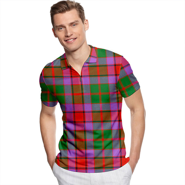 Buccleuch Ancient Tartan Classic Lapel Zip Short Sleeve Polo