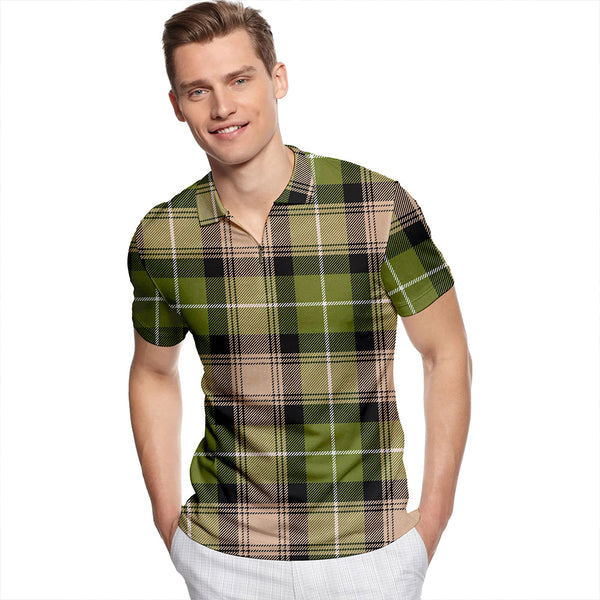 Buccleuch #2 Modern Tartan Classic Lapel Zip Short Sleeve Polo