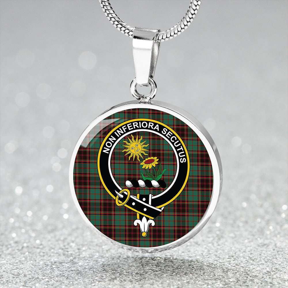 Buchan Ancient Clan Badge Tartan Classic Circle Necklace