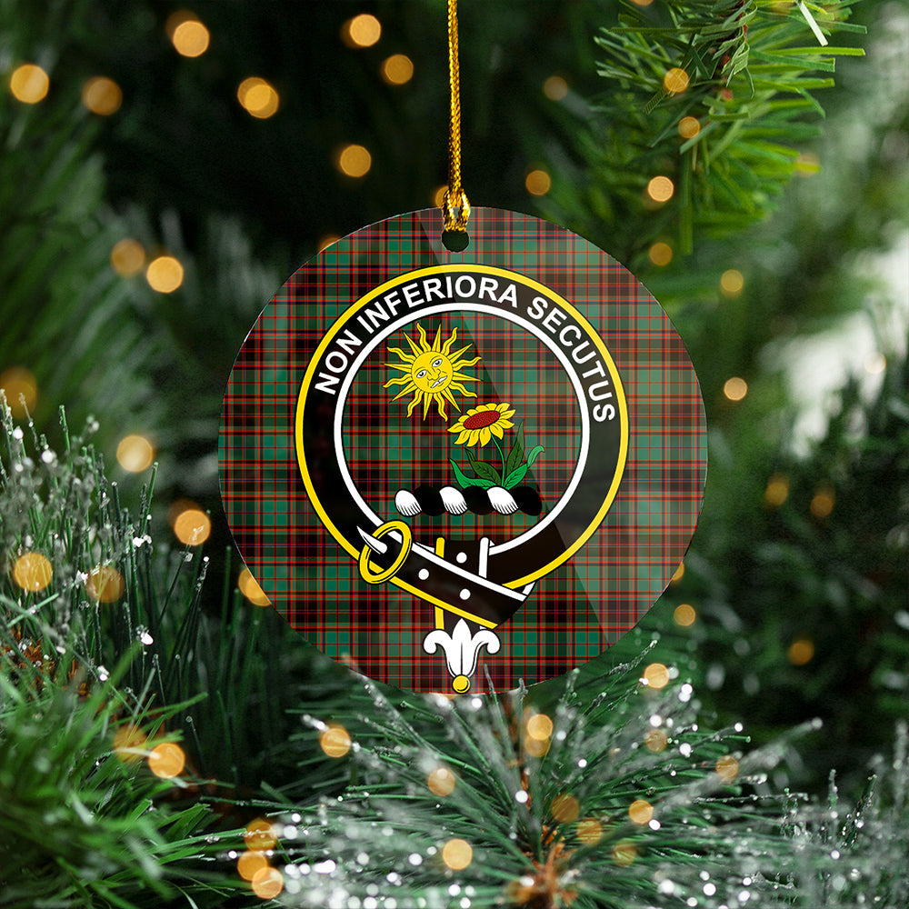 Buchan Ancient Clan Badge Tartan Plastic Christmas Ornaments