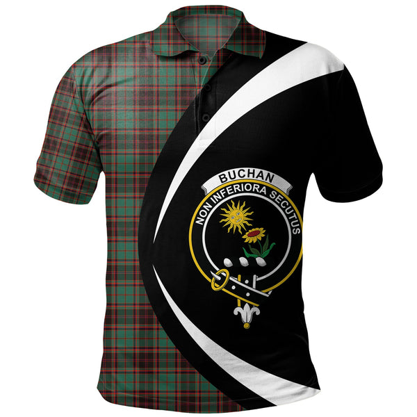 Buchan Ancient Clan Badge Tartan Polo Shirt Circle Style Personalized