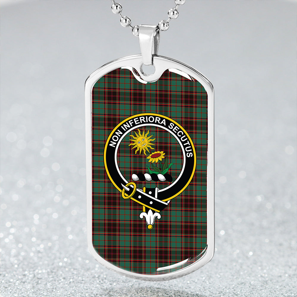 Buchan Ancient Clan Badge Classic Tartan Dog Tag Necklace