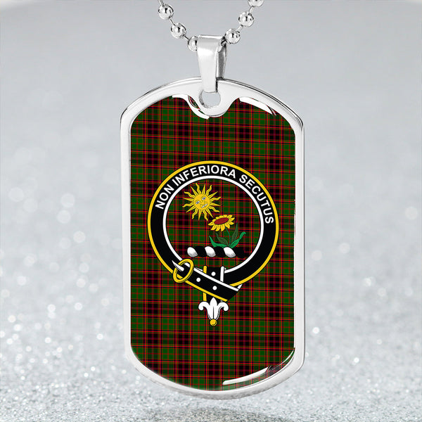 Buchan Modern Clan Badge Classic Tartan Dog Tag Necklace