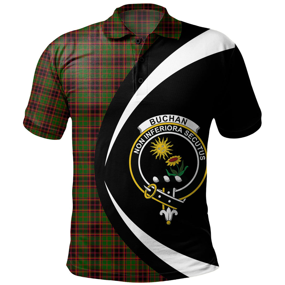 Buchan Modern Clan Badge Tartan Polo Shirt Circle Style Personalized