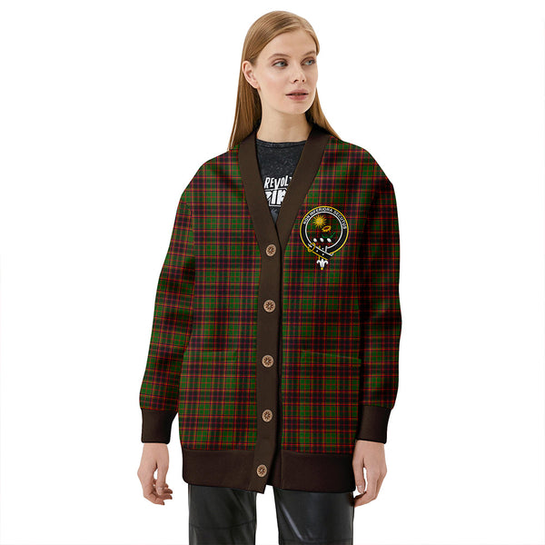 Buchan Modern Clan Badge Tartan V-neck Cardigan