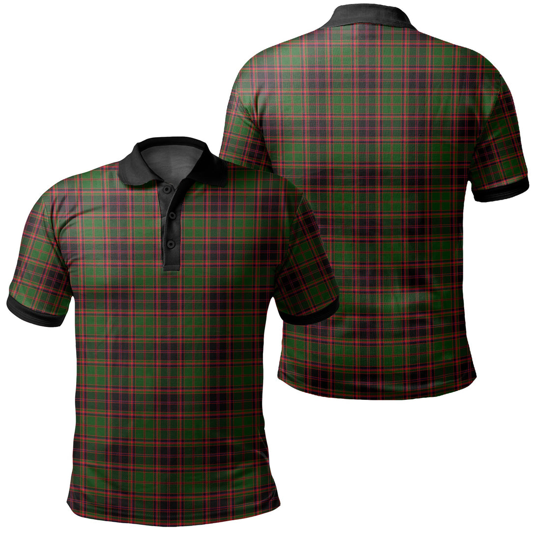 Buchan Modern Tartan Classic Polo Shirt Black Neck 2 Style