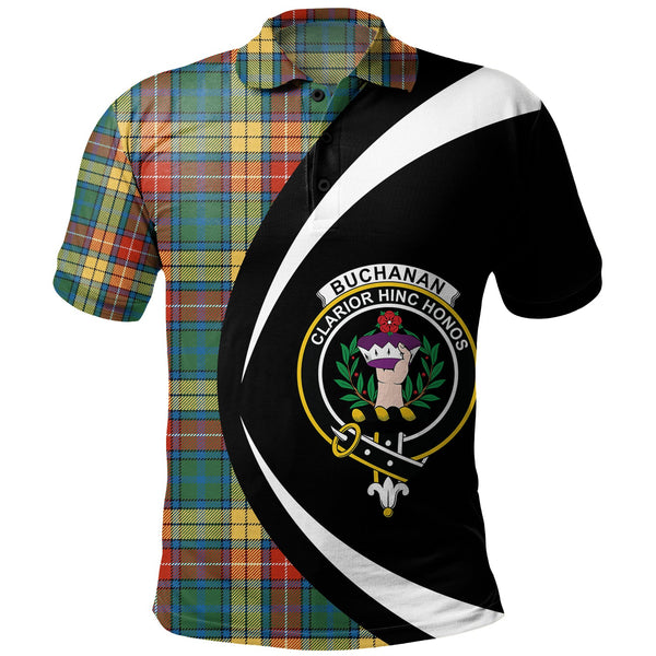 Buchanan Ancient Clan Badge Tartan Polo Shirt Circle Style Personalized