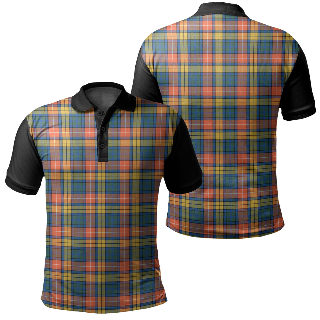 Buchanan Ancient Tartan Classic Polo Shirt Black Neck 1 Style