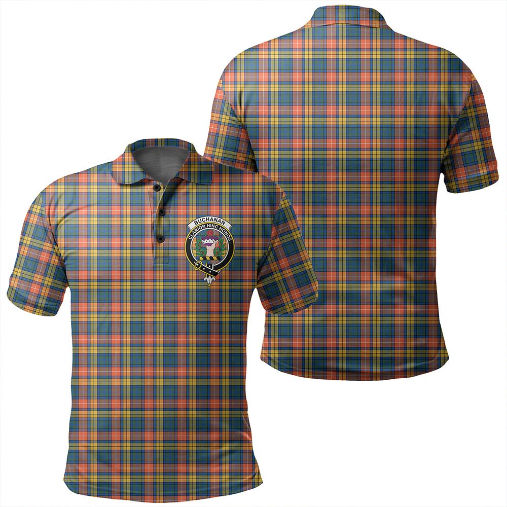 Buchanan Ancient Tartan Classic Crest Polo Shirt