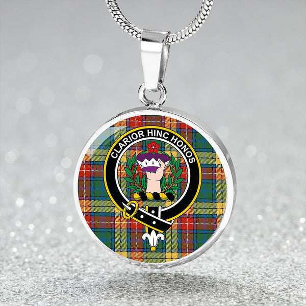 Buchanan Ancient Clan Badge Tartan Classic Circle Necklace