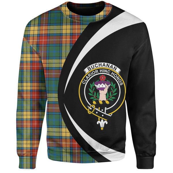 Buchanan Ancient Clan Badge Tartan Sweatshirt Circle Style Personalized