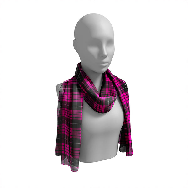 Buchanan Cerise #2 Special Modern Tartan Classic Silk Habotai Long Scarf