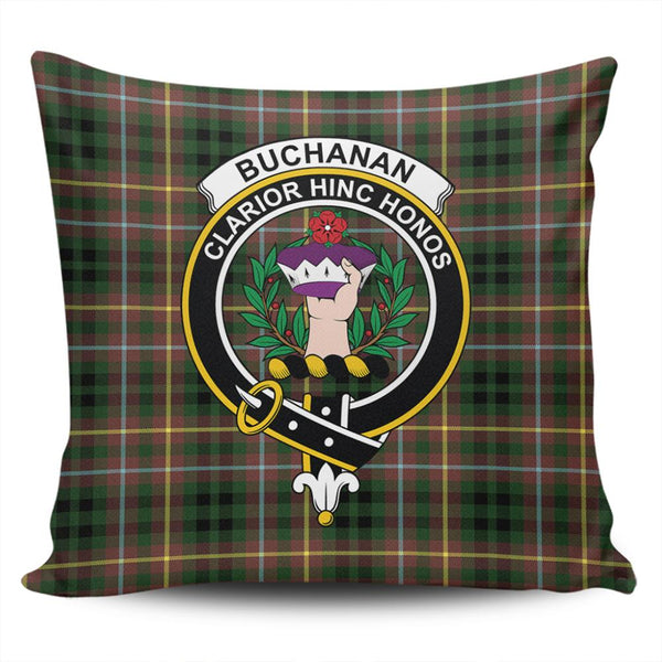 Buchanan Hunting Tartan Classic Crest Pillow Cover