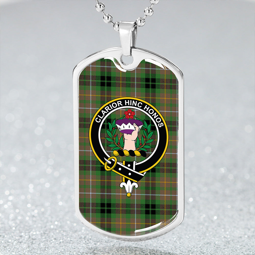 Buchanan Hunting Ancient Clan Badge Classic Tartan Dog Tag Necklace