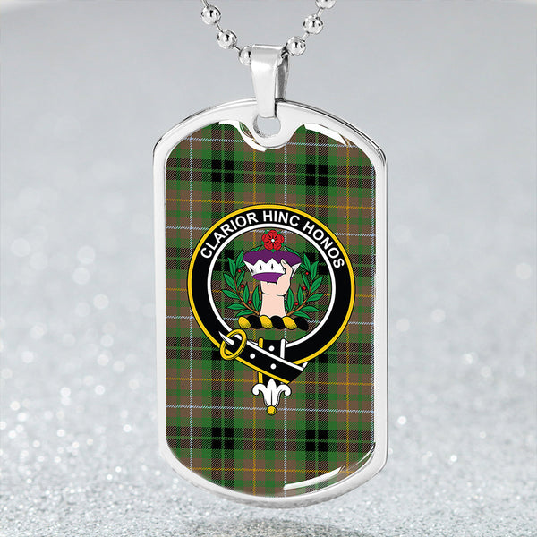 Buchanan Hunting Ancient Clan Badge Classic Tartan Dog Tag Necklace