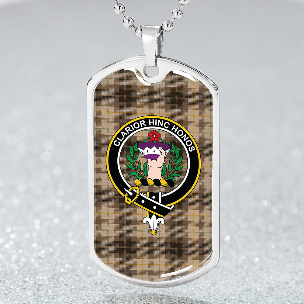 Buchanan Hunting Weathered Clan Badge Classic Tartan Dog Tag Necklace