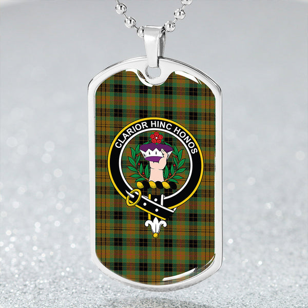 Buchanan Hunting #1 Ancient Clan Badge Classic Tartan Dog Tag Necklace